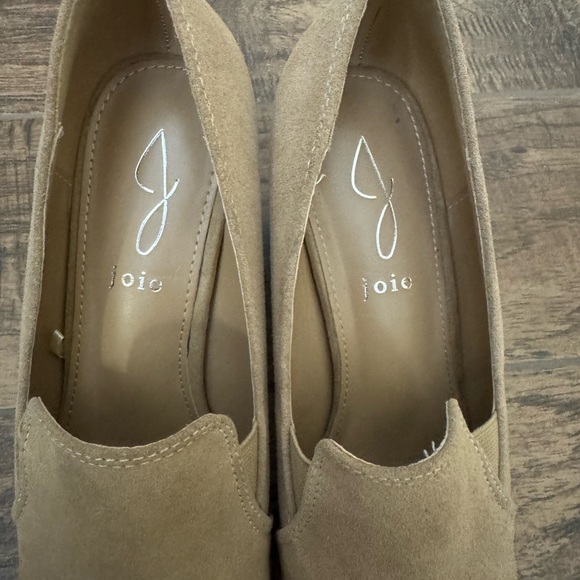 Joie Size 8‎ Wevenly Tan leather Chunky Block Heel Pump Shoe - Picture 10 of 12